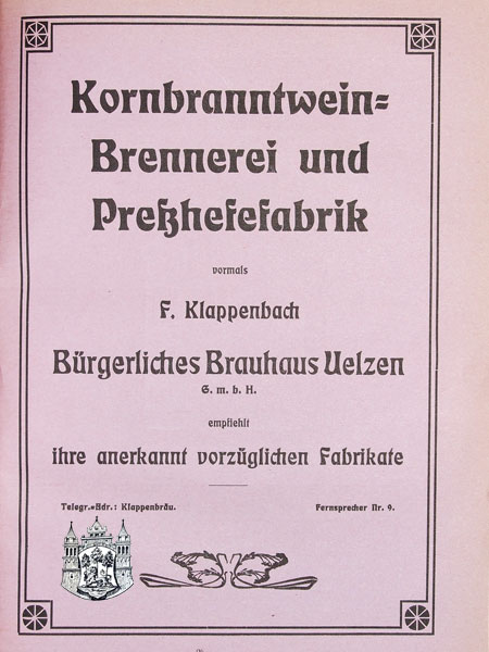 Kornbrandwein Brennerei Presshefefabrik